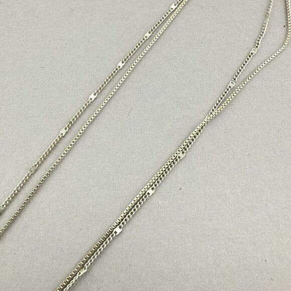 Jenny Bird Necklace Layered Minimalist Silver Plated Modernist Pendant - Picture 5 of 10